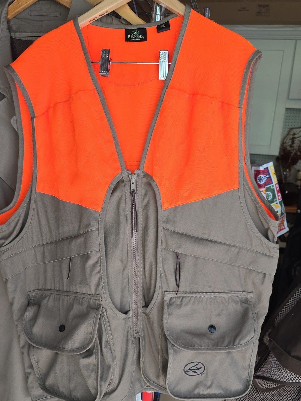 RedHead Hunting/bird Vest in Orange and Tan